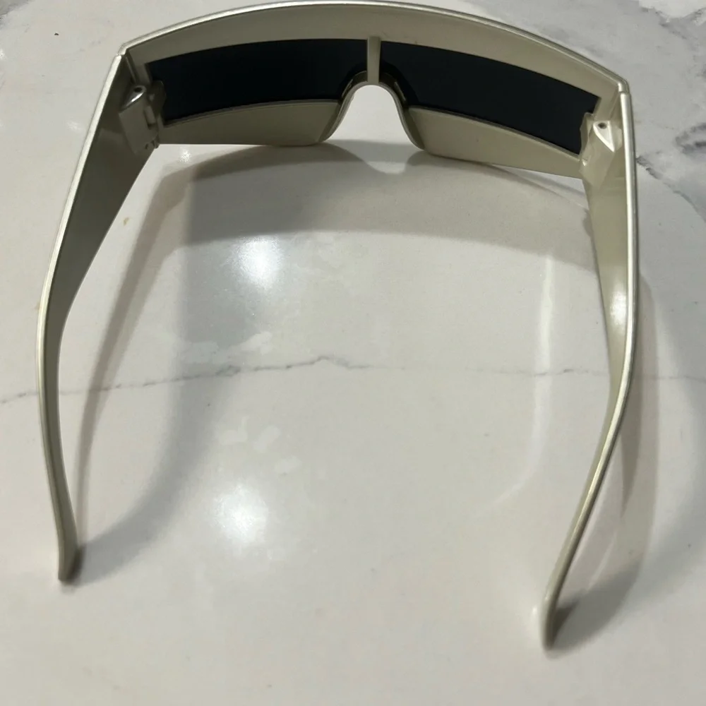 Futuristic Silver Wearable Tech Glasses